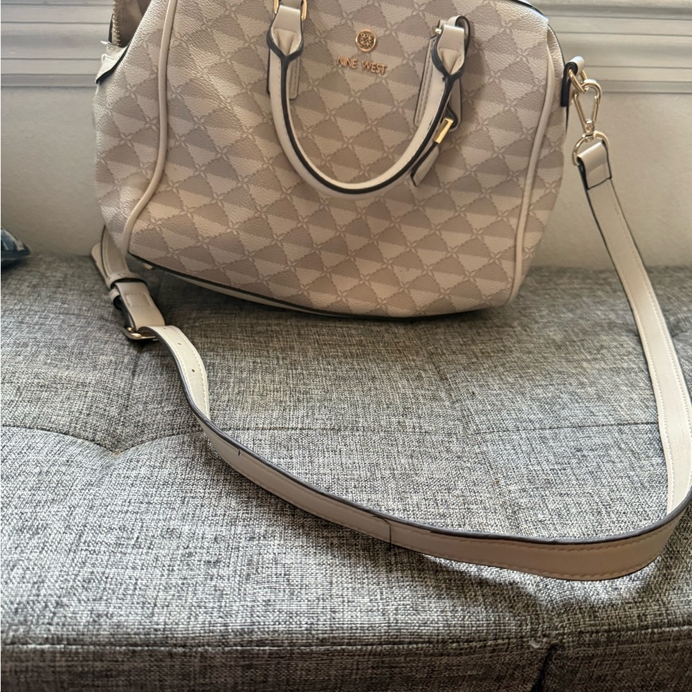Nine West Cream Satchel Bag